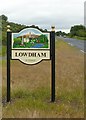 Lowdham village sign in NG14 7AQ