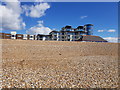 Shingle banks protecting Bognor seafront properties in PO21 1NX