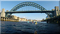 Paddling towards the Tyne Bridge in NE8 3JL