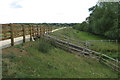 Footbridge and path in Upton Country Park in Upton
