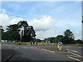 Roundabout on Ermine Way approaching Cirencester in GL7 1PE