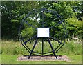 Water wheel sculpture in KY7 6QB