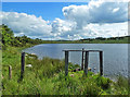 Remains of a boathouse at Shankston Loch in KA6 7LF