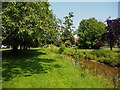The River Eau flowing slowly through Scotter in DN21 3RW