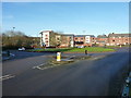Roundabout at the junction of Tessall Lane and Hollymoor Way in B45 9WA