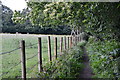 Footpath beside field at Hale in SP6 2RF