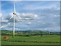 Wind turbines and farmland near Draffan in ML11 9YW