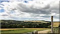 Junction of paths - and view WNW across the Arun valley in BN18 9RN