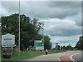 A46 northbound, Evesham town sign in WR11 2RG