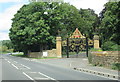 Impressive front gates, Wood Norton in WR11 4TY