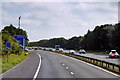 Eastbound M8 approaching Junction 4 in EH47 0JR