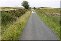 Minor rural road heading southeast towards Rathmell in BD24 0JU
