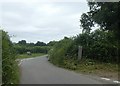 Road junction at Chericombehead in TQ13 9PT