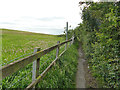 Footpath long the edge of Howley Park brickworks in WF3 1JA