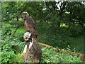 Owl sculpture at the side of the Trans-Pennine Trail in S36 9NF