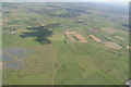 Drainage, ridge and furrow and solar array next to Pitland Rhyne: aerial 2020 in BS24 0HG