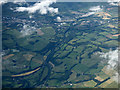 Ettrick Water and the River Tweed from the air in TD7 4QW