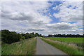Cycle Route 63 approaching the end of Long Drove in PE14 0LP