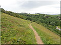 Walkers on the Offa's Dyke Path east of Meliden in LL19 8PN