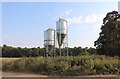 Grain hoppers by Mildenhall Road, Freckenham in IP28 8HT