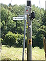 Signpost on Hall Road in Alderford