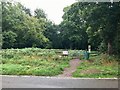 Entrance to Crackley Wood Local Nature Reserve in CV8 2JY