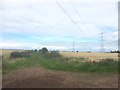 Tracks and power lines, Tranent in EH33 2HH