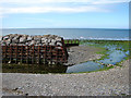 Coastal defence groyne at Aberarth in SA46 0LW