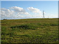 Field and power lines near Smithyhill in Peterhead North and Rattray Ward