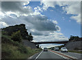 Bridge crossing the A361 near Hares Down, looking west in EX36 4SB