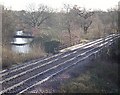The Blackwater to Sandhurst railway line crossing the River Blackwater in GU17 0NP