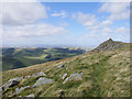 Looking back to the cairn on Hare Law in Kirknewton