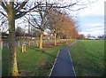 Footpath along Winklebury playing fields in RG22 6PG