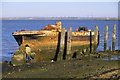 Derelict Barge at Riverside Country Park in ME7 2XP