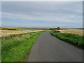 Minor road towards the A975 in AB42 0QD