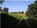Footpath and St. Mary's church, Fawsley in Fawsley