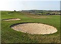 Bunkers on Bridport and West Dorset golf course in DT6 4PS