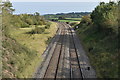 Railway line eastbound from Bullplace Bridge in TA7 0JL