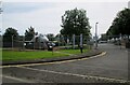 RAF Boulmer gateway with Phantom behind perimeter wire in NE66 3JF