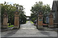 Entrance to Stewarton Cemetery in KA3 5EY