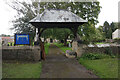 Lychgate at St Rdegund Church, Scruton in Scruton