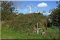 Footpath and stile near Halfpenny Green in Staffordshire in DY7 5ES