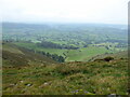 View towards Sycharth from Gyrn Molefre near Llanisilin in Llansilin Community