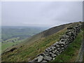 Old dry stone wall on the Gyrn above Llansilin in Llansilin Community