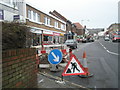 Roadworks in Cosham High Street in PO6 3JL
