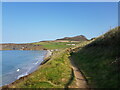Pembrokeshire Coast Path with Carn Llidi in the distance in SA62 6PT