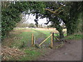 Footpath from Basingstoke Canal to nearest car park for Odiham Castle in RG29 1BX