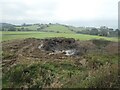 Fire on farmland between Longshaw and Apesford in Bradnop