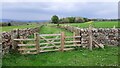 Pedestrian gate on footpath between Downhill Quarries and Halton in NE45 5QA