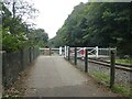 Level crossing on Plym Valley Railway for the West Devon Way in PL6 8JZ